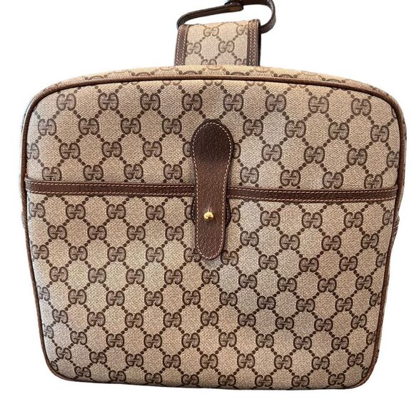 Gucci Vintage GG Supreme Coated Canvas Bicycle Saddle Bags - Picture 2 of 12